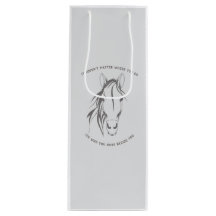 Bolsa de vino gráfico de la cita del caballo