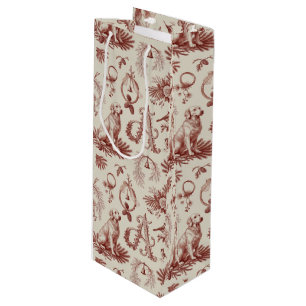 Bolsa de vino para perro en Navidad con letra A de