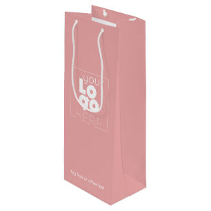 Bolsa de vino rosa con logotipo de la empresa Pers