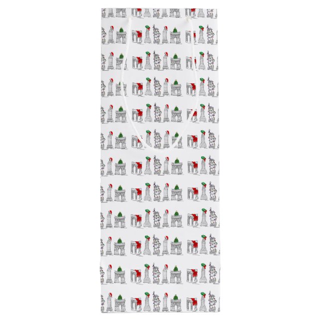 Bolsa de Vino Xmas para Navidades de la ciudad de  (Reverso)