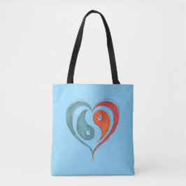 Bolsa de yin yang Heart Tote - Personalizada