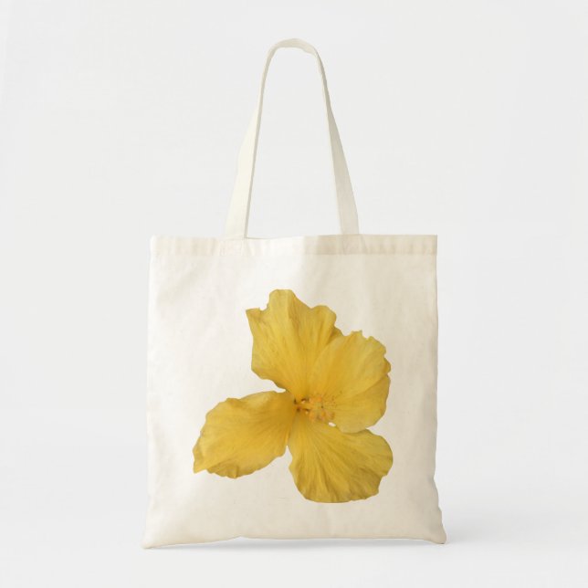 Bolsa de yodo amarillo Hibiscus Tote (Frente)