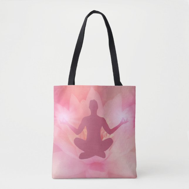 Bolsa de yoga de yoga rosa de meditación de Lotus (Anverso)