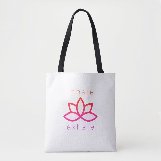 Bolsa de yoga para inhalación exhale con flor de l (Anverso)