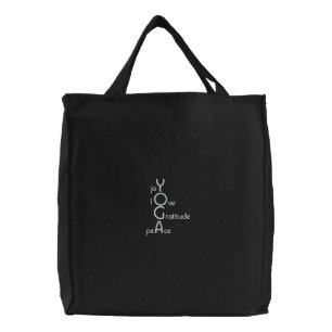 Bolsa de yoga yoga bordada