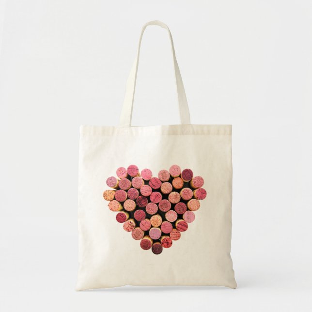 Bolsa del corazón del corcho del vino (Frente)