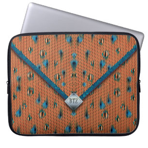 Bolsa del embrague del sobre azul y naranja