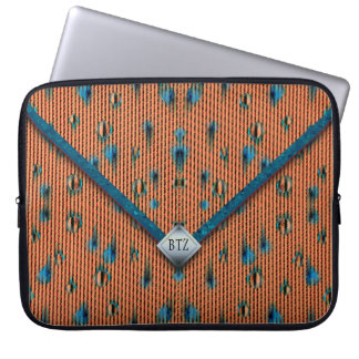 Bolsa del embrague del sobre azul y naranja