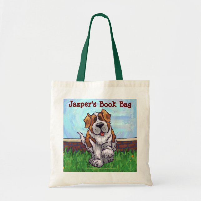 Bolsa del libro Cute Saint Bernard (Frente)