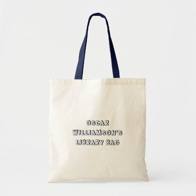 Bolsa del libro de la biblioteca de la escuela Blu (Frente)