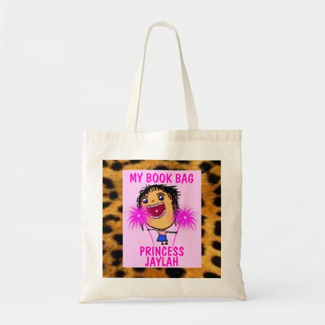 Bolsa del libro de la princesa rosa de mi leopardo (Frente)