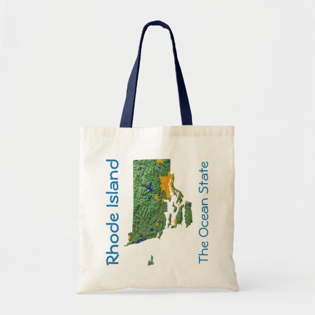 Bolsa del mapa de la isla Rhode (Frente)