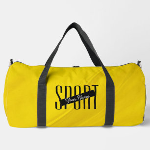 Bolsa deportiva de gimnasio moderno amarillo negro