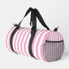 Bolsa Deportiva De Rayas Blancas Clásicas Rosa Sua