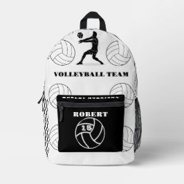 Bolsa deportiva de voleibol blanco y negro persona