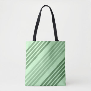 Bolsa diagonal verde de rayas toscas