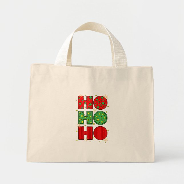 Bolsa diminuta de Navidad HO HO HO (Frente)