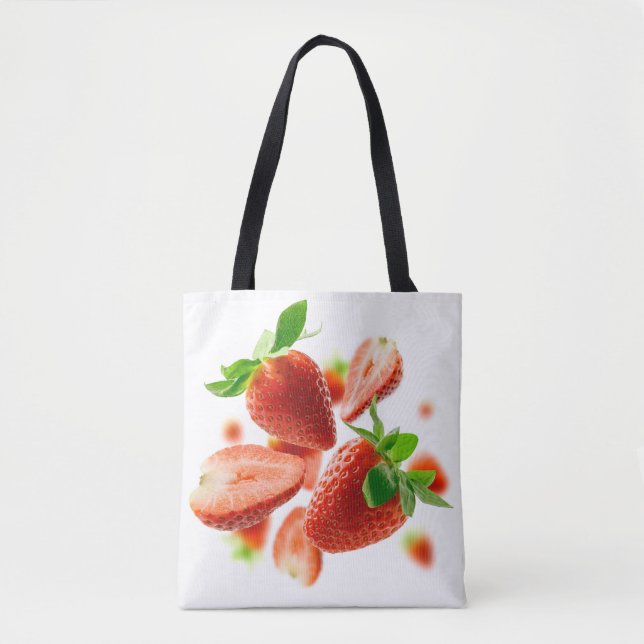 Bolsa divertida con fresas (Anverso)