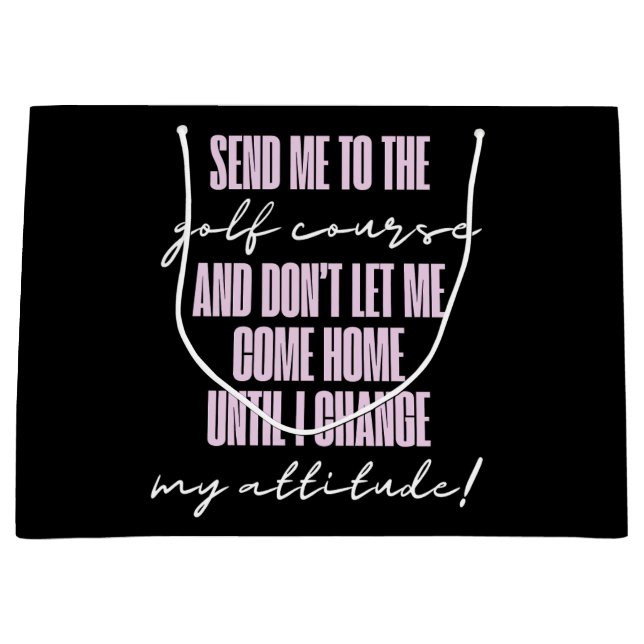 Bolsa divertida de regalo de la actitud del golf (Anverso)