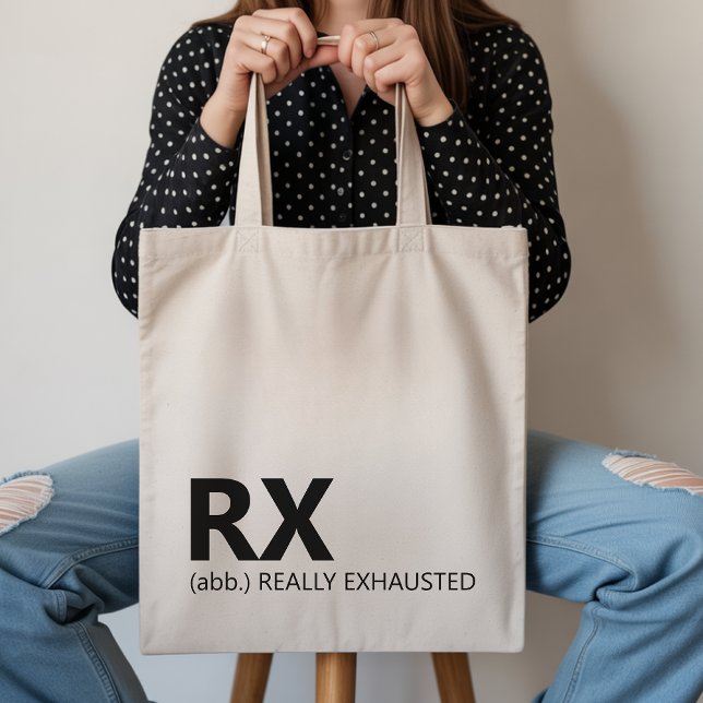 Bolsa divertida para regalar a técnicos de laborat (RX humor tote bag gift for coworker, pharmacy graduation tote bag gift for her or him)