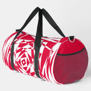 Bolsa doble de ilusión abstracta blanca y roja - n