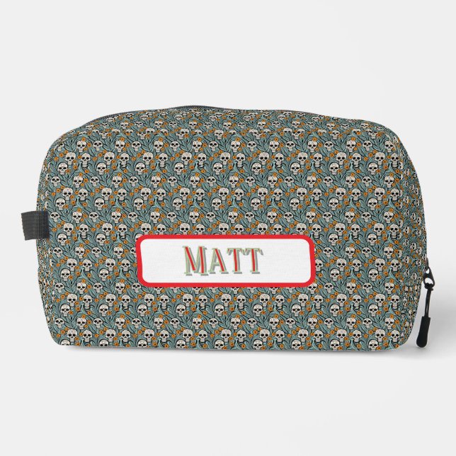 Bolsa Dopp con Motivo de Calavera (Anverso)