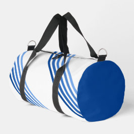 Bolsa Duffel - Bandas azules en diagonal