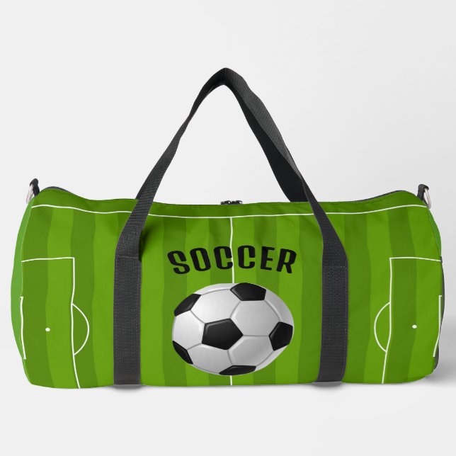 Bolsa Duffel de diseño de fútbol (Anverso)