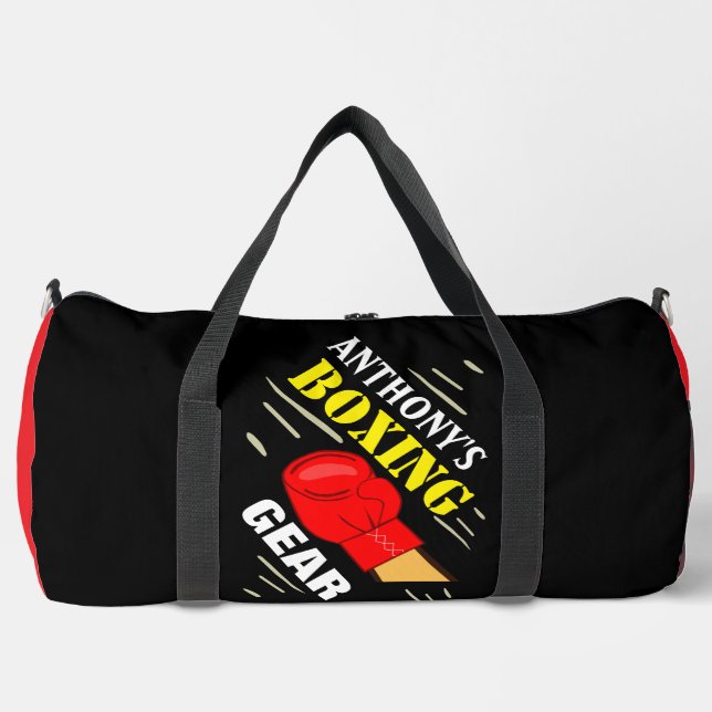 Bolsa Duffel de gimnasio de boxeo personalizado (Anverso)