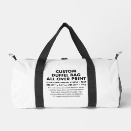 Bolsa Duffel de impresión personalizada en todo el