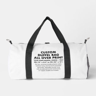 Bolsa Duffel de impresión personalizada en todo el