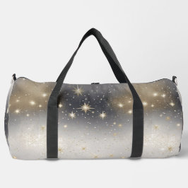 Bolsa Duffel de oro y plata brillante