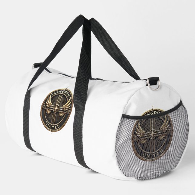 Bolsa Duffel del Reino Unido - Fe en movimiento (Esquina derecha)