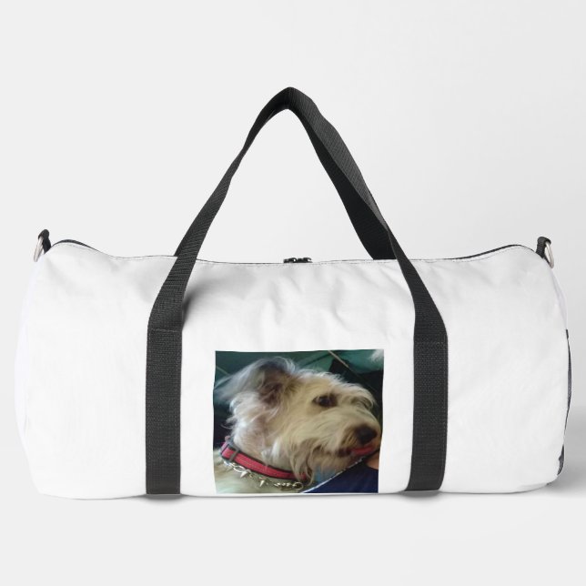 Bolsa Duffel Grande con impresión de perro (Anverso)