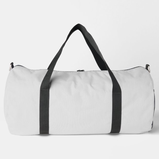 Bolsa Duffel Grande Gris Claro Simple Impresa Bols (Anverso)