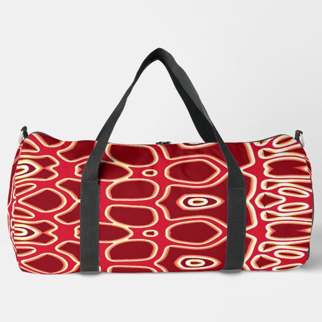 Bolsa Duffel, un diseño elegante rojo vibrante (Anverso)