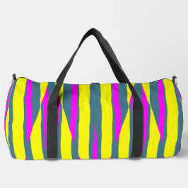 Bolsa Duffel, un patrón de rayas multicolor modern