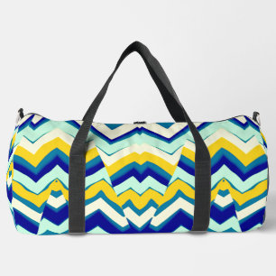 Bolsa Duffel, un patrón de zigzag multicolor clási