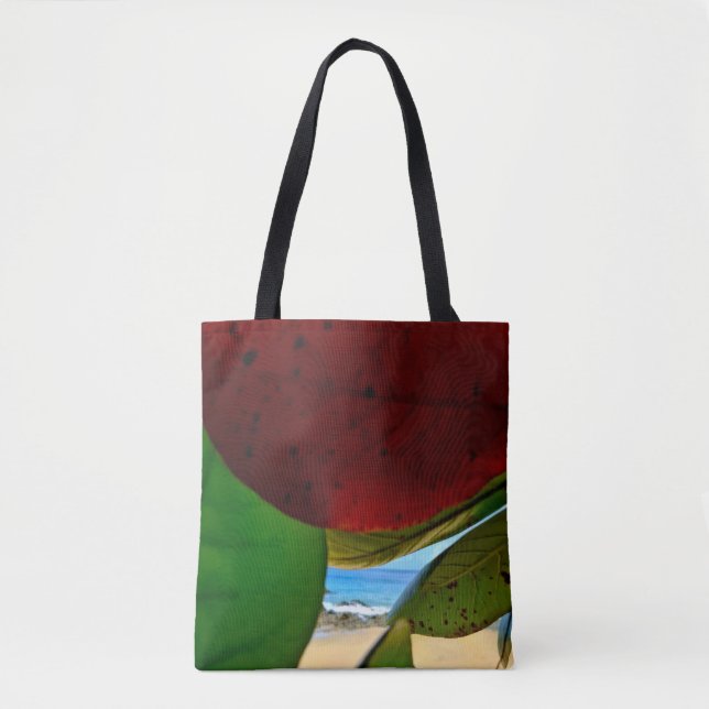 Bolsa Eco Tote con hojas tropicales y vistas al oc (Anverso)