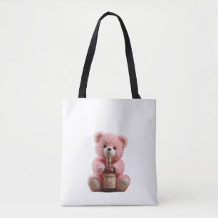 Bolsa ecológica con la belleza de un oso de peluch