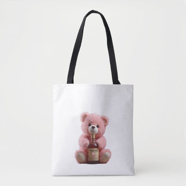 Bolsa ecológica con la belleza de un oso de peluch (Anverso)