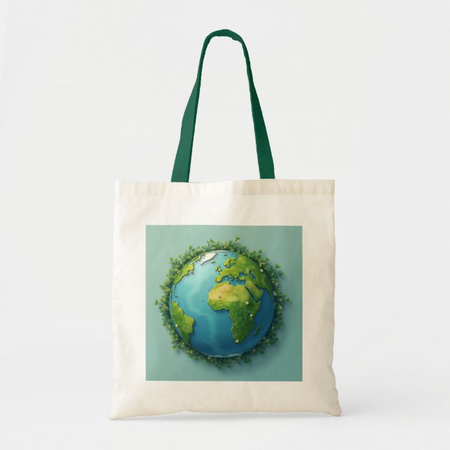 Bolsa ecológica de diseño terrestre (Frente)