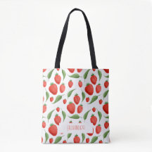 Bolsa Ecológica de Tote con Patrón de Fresa Adorab