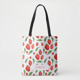 Bolsa Ecológica de Tote con Patrón de Fresa Adorab