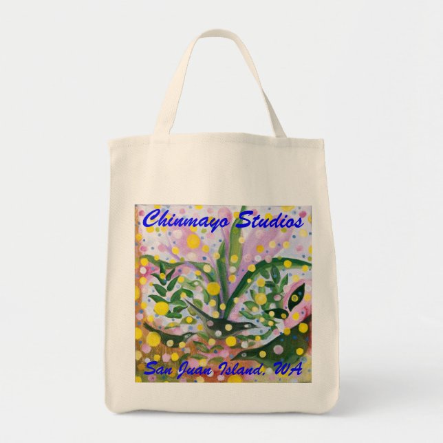 Bolsa Ecológica Verde de Pájaros de una Pluma (Frente)
