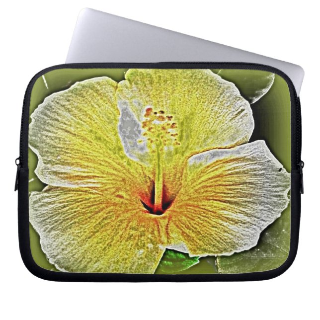 Bolsa electrónica amarilla Hibiscus (Frente)