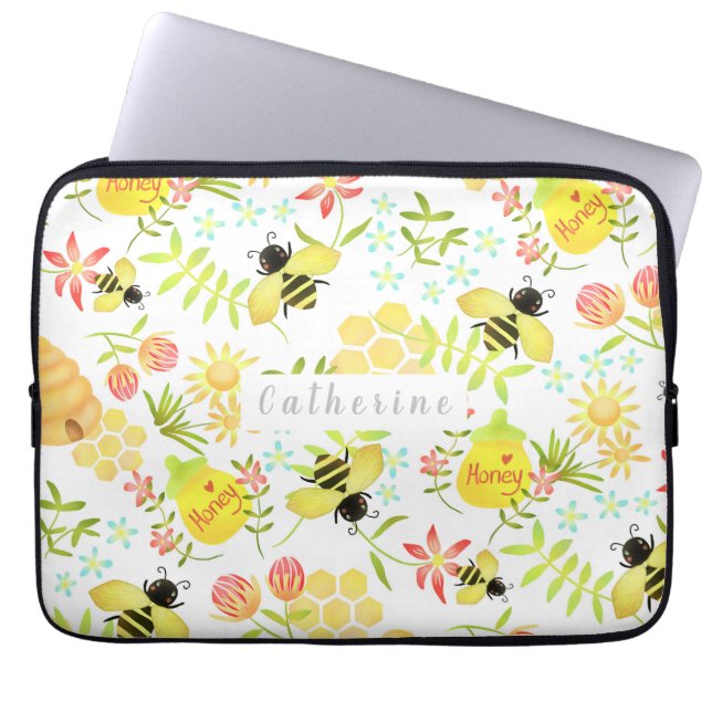 Bolsa electrónica blanca de Honey Bee (Frente)