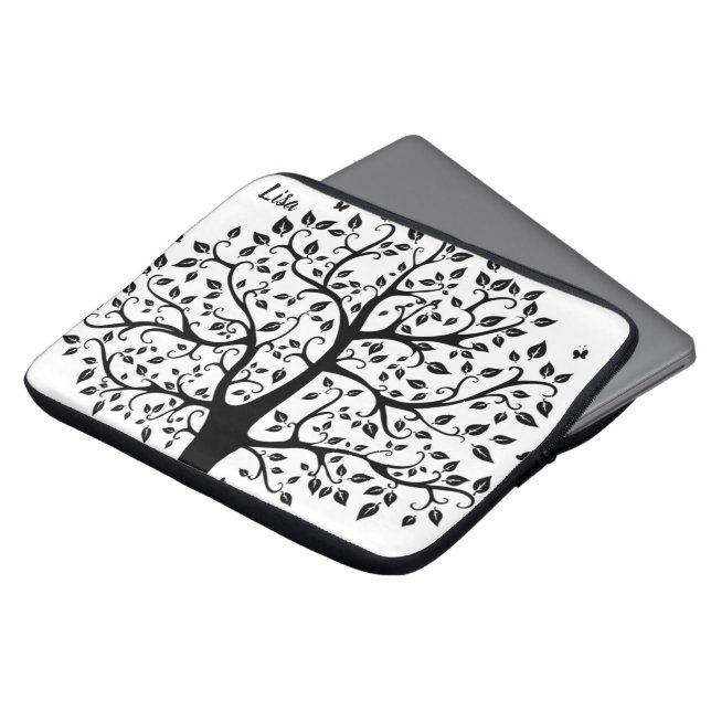 Bolsa electrónica de árbol blanco y negro (Superior anverso)