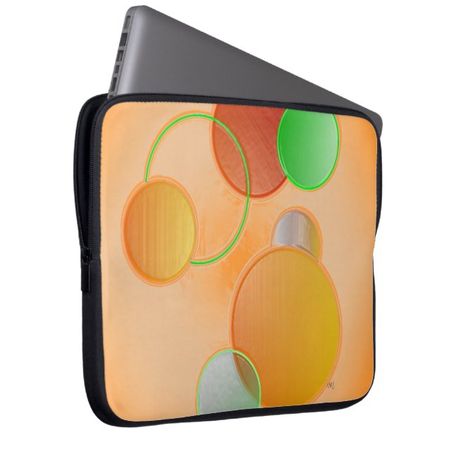 Bolsa electrónica de círculos 3D (naranja) (Anverso derecho)