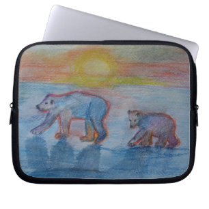 Bolsa electrónica de dibujos de osos polares